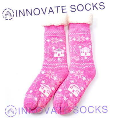 Warm Knitted Winter Home Socks
